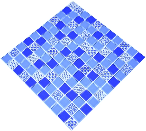 Мозаїка GM 4052 C3 Cobalt m/ Cobalt w/Structure 300х300х4 (25х25) Кераміка Лео УКРАЇНА - Фото - 3