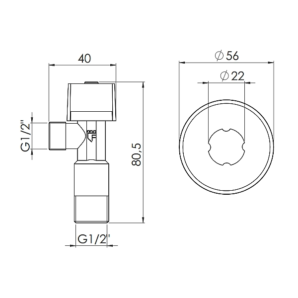 Кран приборный шаровой Арко Thermo Alliance Standart 1/2"Н х 1/2"Н SF340W1515 - Фото - 2
