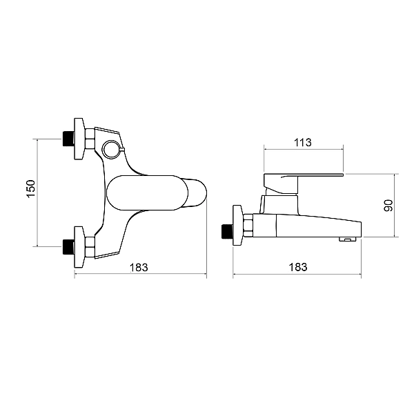 Змішувач для ванни Lidz Tani 006 (з душовим гарнітуром) (k40) LDTAN006CRM44964 Chrome - Фото - 2