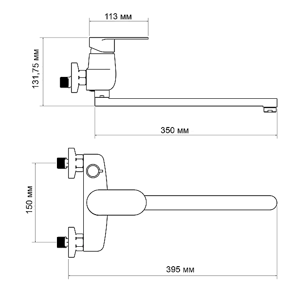 Смеситель для ванны Lidz Tani 0051 с поворотным изливом (c душевым гарнитуром) (k40) LDTAN0051CRM44961 Chrome - Фото - 2