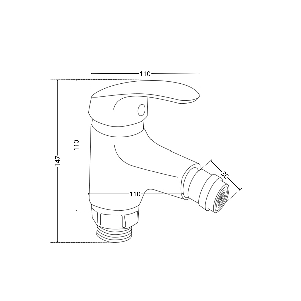 Змішувач для біде Lidz Tani 001AF (k40) LDTAN001AFCRM44958 Chrome - Фото - 2