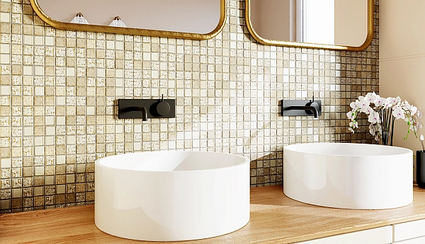 Мозаїка GM 8012 C3 Gold Brocade-Gold-Champagne 300x300x8 Котто Кераміка - Фото - 3