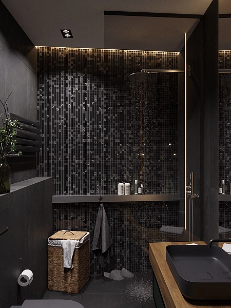 Мозаїка GM 8002 C3 Imperial S4-Ceramik Black-Black 300x300x8 Котто Кераміка - Фото - 4