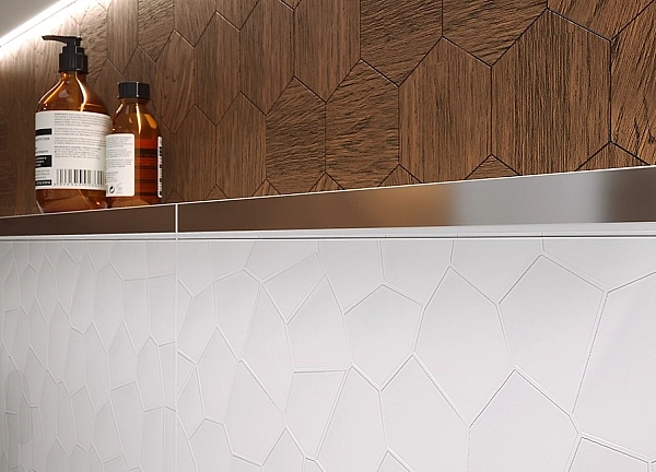 Плитка стінова Flake White Structure 297×600x9 Opoczno - Фото - 2