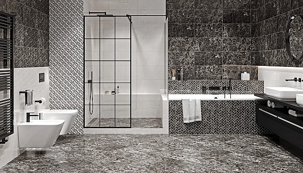 Плитка керамогранітна Sephora Black 420x420x8 Opoczno - Фото - 5