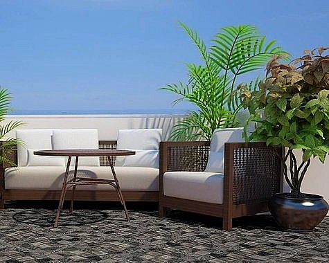 Плитка керамогранітна Pamir Graphite 298x298x6 Cersanit - Фото - 2