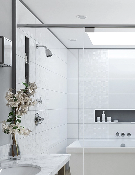 Плитка стінова НЗ0251 Сатин Білий SATIN 30x60 код 3660 Голден Тайл - Фото - 3