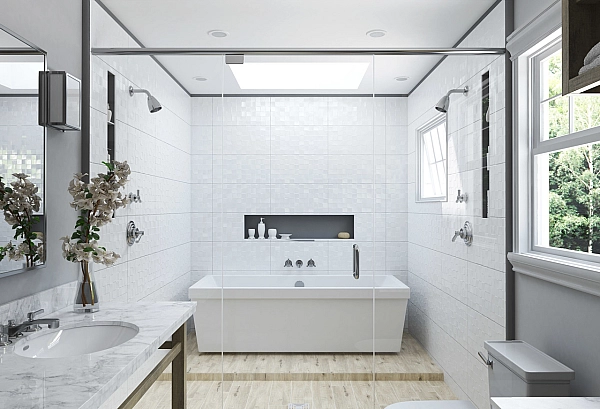 Плитка стінова Нз0451 Сатин Білий SATIN STR 30x60 код 6564 Голден Тайл - Фото - 4