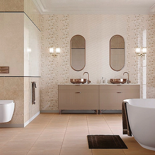 Плитка стінова Sofi Cream STR 25x40 код 7100 Церсаніт - Фото - 2