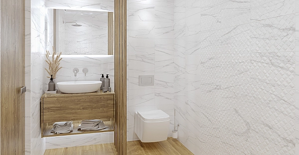 Плитка стінова Elba сатін сірий рельєф 250x400x7,5 Golden Tile - Фото - 2