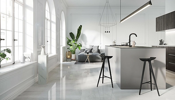 Плитка керамогранітна Grava White 598x598x8 Opoczno - Фото - 3