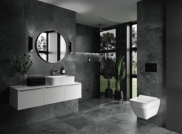 Плитка керамогранітна GPTU 1202 GRAPHITE 598х1198x8 Cersanit - Фото - 2