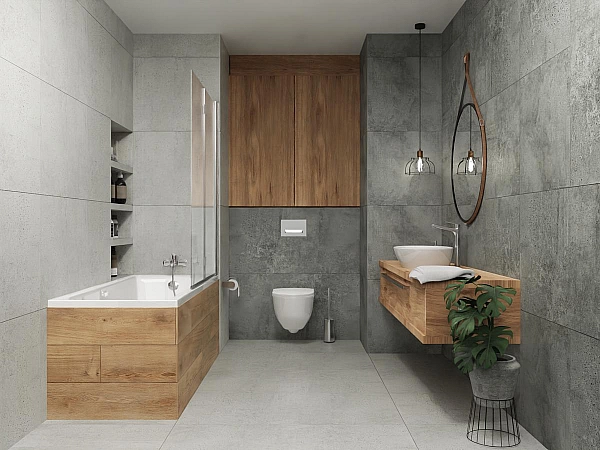 Плитка керамогранітна Newstone Grey 598x598x8 Opoczno - Фото - 2