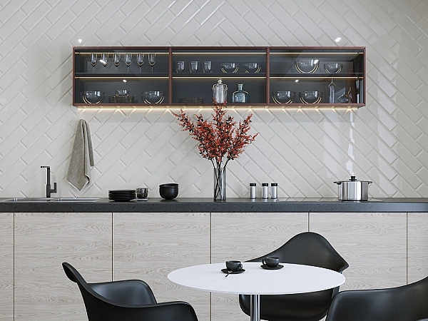 Плитка стінова 6L0161 The Wall Білий SATIN 10x30 код 5001 Голден Тайл - Фото - 3