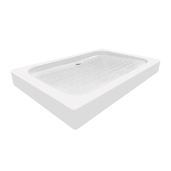 Душовий піддон KAPIELKA ST120x80х14 низький, прямокутний, діаметр зливу 52 мм Lidz - Фото - 3