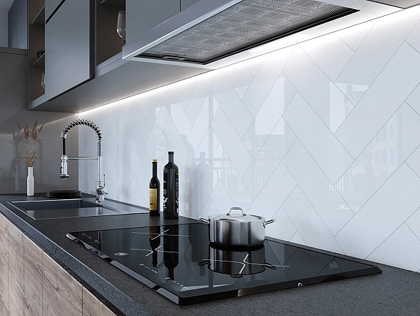 Плитка стінова The Wall plane світло-сірий 100x300x7 Golden Tile - Фото - 2