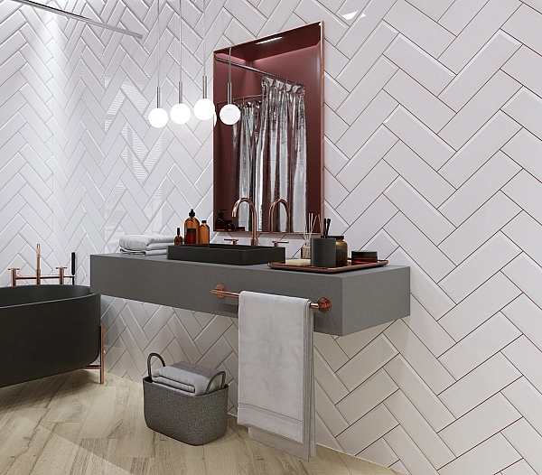 Плитка стінова The Wall plane світло-сірий 100x300x7 Golden Tile - Фото - 3