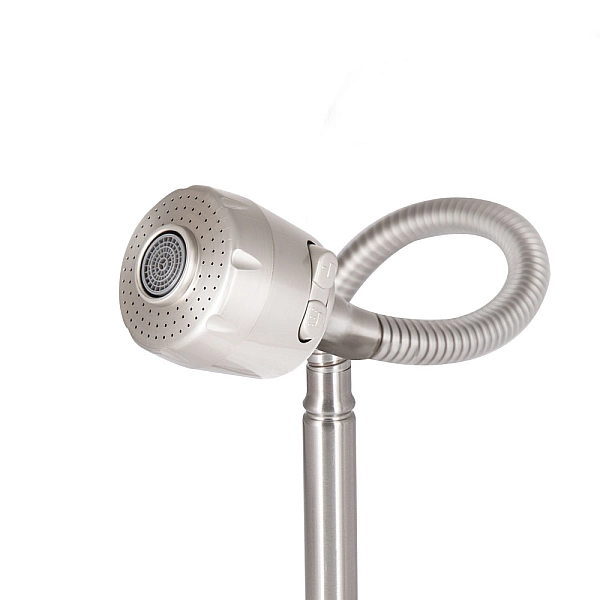 Смеситель для кухни Lidz Aria 015F41 с гибким изливом (k35) LDARI015F41NKS45306 Nickel - Фото - 4