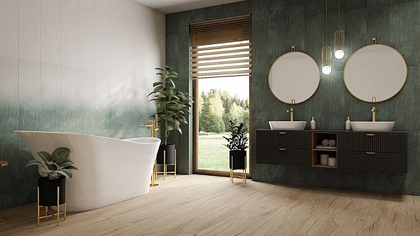 Плитка стінова Nightwish Navy Green Tonal RECT STR 250x750x9 Paradyz - Фото - 2