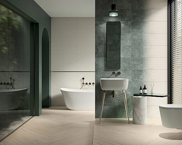 Плитка стінова Nightwish Navy Green Tonal RECT STR 250x750x9 Paradyz - Фото - 3