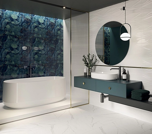 Плитка стінова Neve Bianco RECT STR Блиск 25x75 код 7471 Ceramika Paradyz - Фото - 3