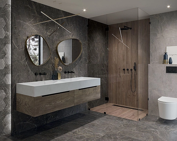 Плитка керамогранітна Marvelstone Grey RECT 598x598x9 Paradyz - Фото - 2