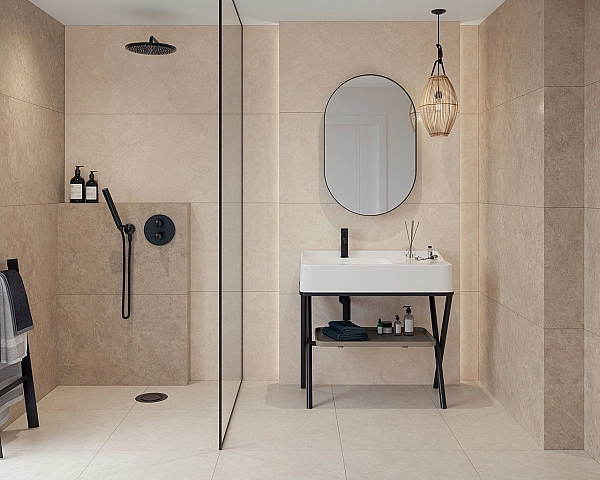 Плитка керамогранітна Lightstone Beige RECT LAP 598x598x9 Paradyz - Фото - 3