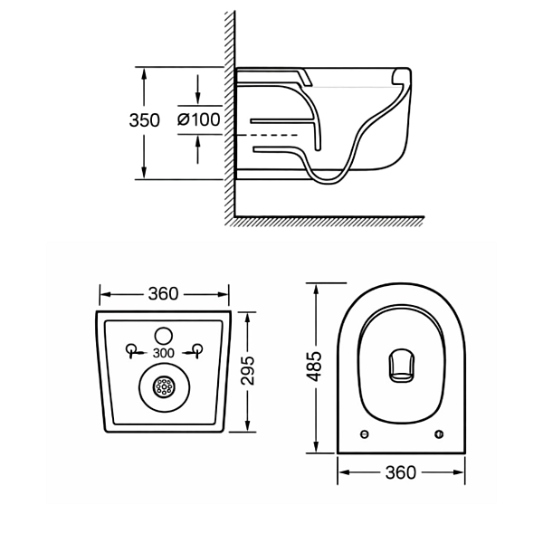Унітаз підвісний Qtap Taurus безободковий з сидінням Soft-close QT2433084EUQW - Фото - 2