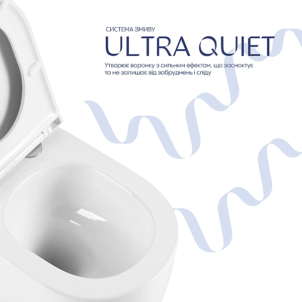 Унітаз підвісний Qtap Taurus безободковий з сидінням Soft-close QT2433084EUQW - Фото - 5