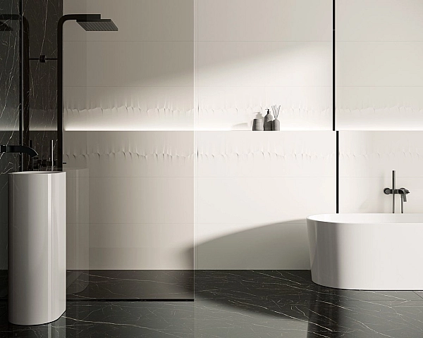 Плитка стінова Sleeping Beauty White B RECT STR 39,8x119,8 код 8621 Ceramika Paradyz - Фото - 2