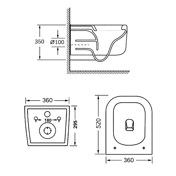 Унитаз подвесной Qtap Gemini безободковый с сиденьем Soft-close QT2533076EUQW - Фото - 2