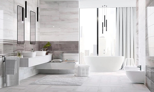 Плитка стінова Terra White RECT 250x750 Ceramika Color - Фото - 2