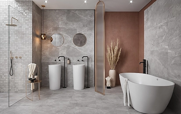 Плитка керамогранітна Marengo Light Grey RECT 598x1198x8 Cersanit - Фото - 2