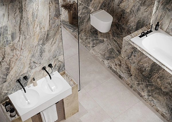 Плитка керамогранітна Brazilian Quartzite Amber RECT 597x1197x8 Cerrad - Фото - 2