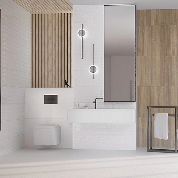 Плитка стінова White RECT MAT 300x600x8,5 Konskie - Фото - 2