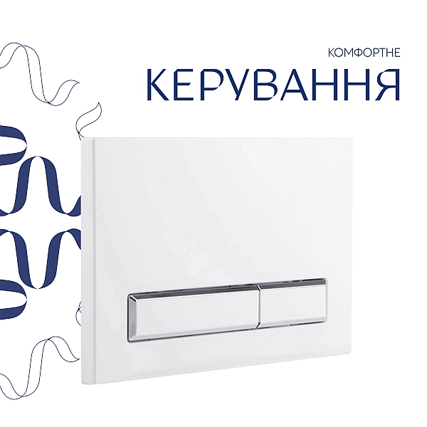 Готовое решение Qtap для ванной комнаты: подвесной унитаз Gemini Ultra Quiet 530х365х373 + комплект инсталляции Nest 4 в 1 (линейная клавиша White) - Фото - 7