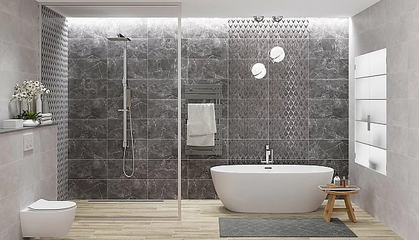 Плитка стінова Teneza Grey GLOSSY 297x600x9 Opoczno - Фото - 2