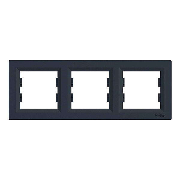 Рамка 3-місна горизонтальна Антрацит ASFORA (EPH5800371), Schneider Electric