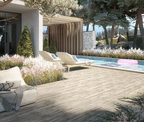 Плитка керамогранітна Cedro Темно-бежевий 200x1200x8 Intercerama - Фото - 2