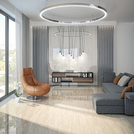 Плитка керамогранітна Tuff Темно-бежевий 600x600x8 Intercerama - Фото - 2