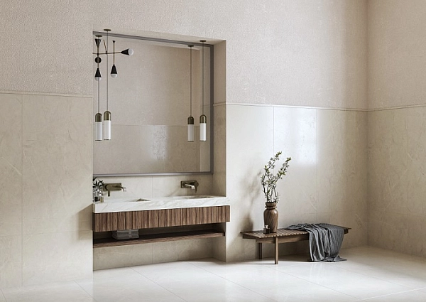 Плитка керамогранітна Reliable Світло-бежевий 600x600x8 Intercerama - Фото - 2