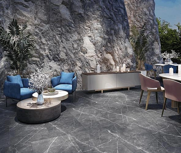 Плитка керамогранітна Pulpis Сірий 600x600x8 Intercerama - Фото - 3