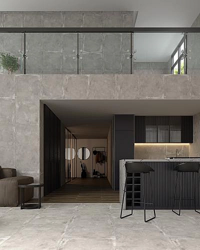 Плитка керамогранітна Hipster Світло-сірий 600x1200x8 Intercerama - Фото - 2