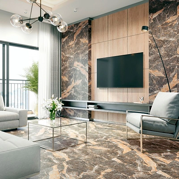 Плитка керамогранітна Ardesia Темно-коричневий 600x1200x8 Intercerama - Фото - 2