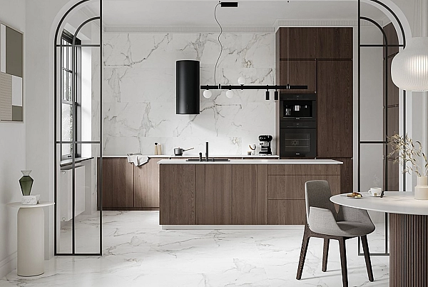 Плитка керамогранітна Calacatta Monet White RECT 598x1198x8 Opoczno - Фото - 2