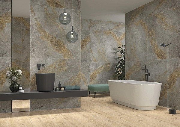 Плитка керамогранітна Auric Light Grey RECT 597x1197x8 Cerrad - Фото - 2