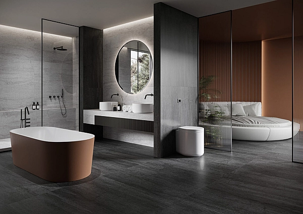 Плитка керамогранітна Dignity Graphite RECT 597x1197x8 Cerrad - Фото - 2