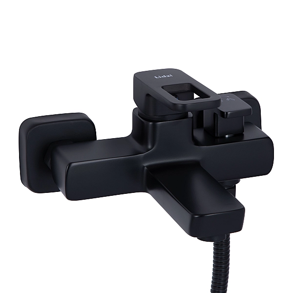 Змішувач для ванни Lidz Wawel 006 (з душовим гарнітуром) (k35) LDWAW006BLA45393 Black - Фото - 3