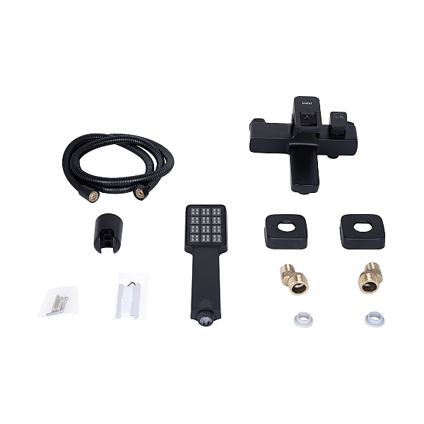 Змішувач для ванни Lidz Wawel 006 (з душовим гарнітуром) (k35) LDWAW006BLA45393 Black - Фото - 7