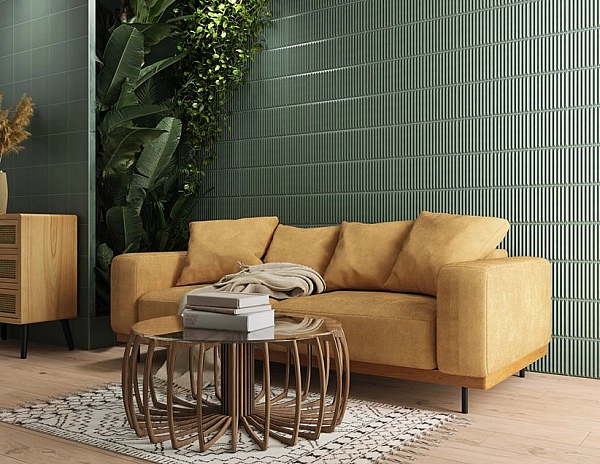 Плитка стінова Neve Creative Dark Green STR MAT 198x198x11,5 Paradyz - Фото - 2